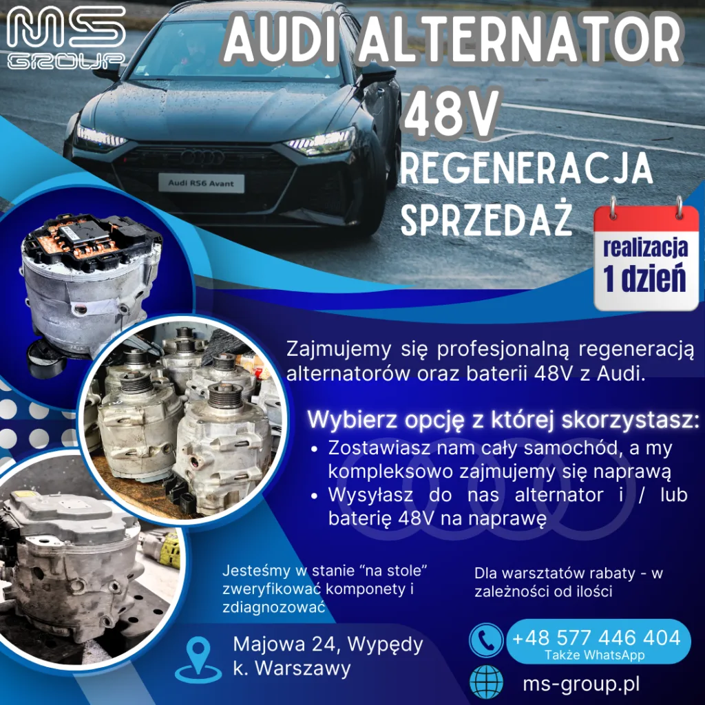 Regeneracja / naprawa alternatora 48 V Audi – starter-generator 4N1 903 028