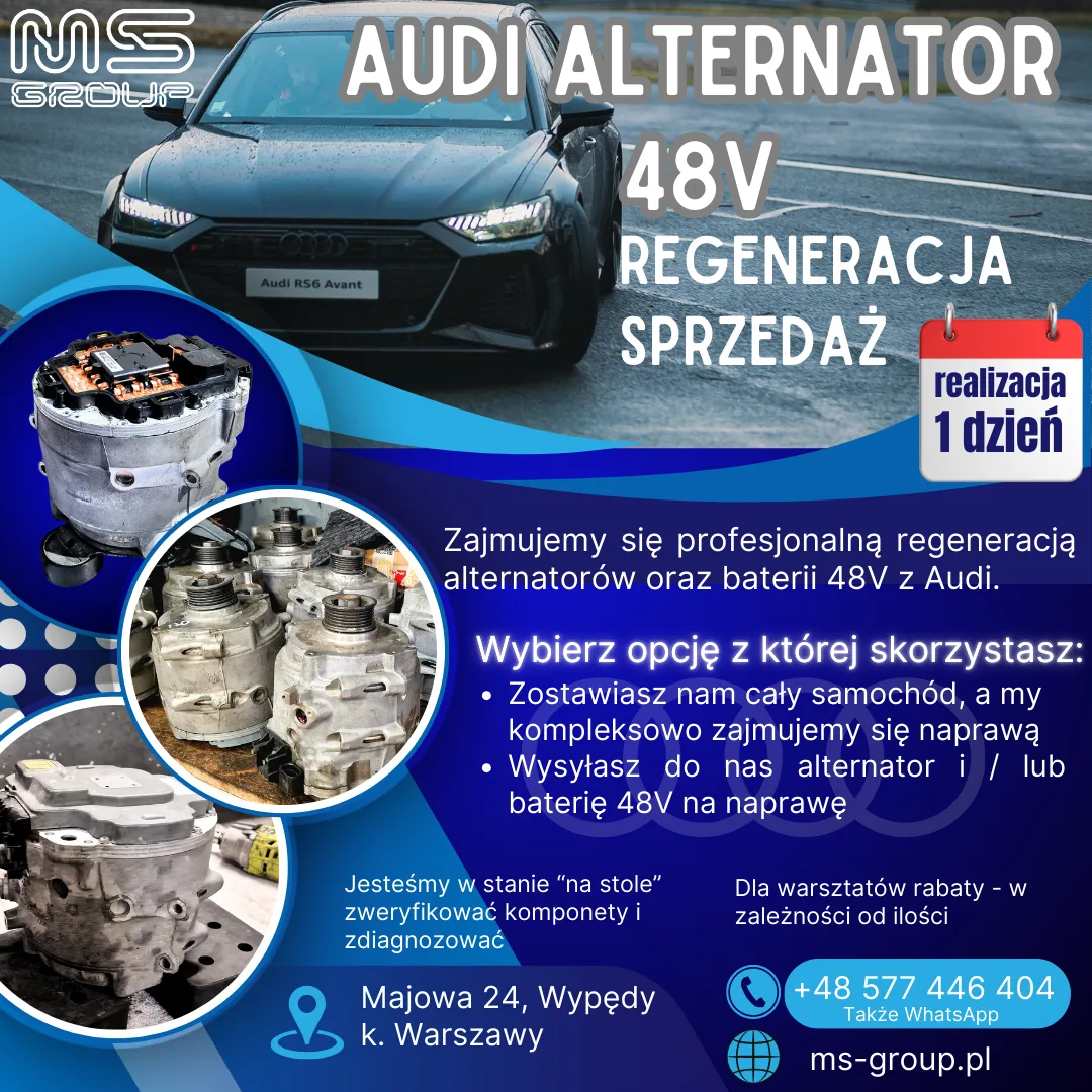 Regeneracja / naprawa alternatora 48 V Audi – starter-generator 4N1 903 028